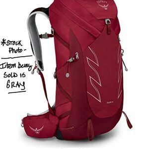 Osprey Maroon Backpack with Gray Accents